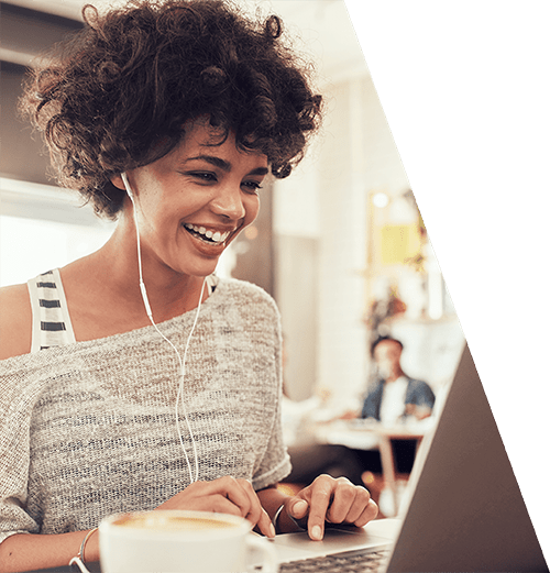 Woman working on computer